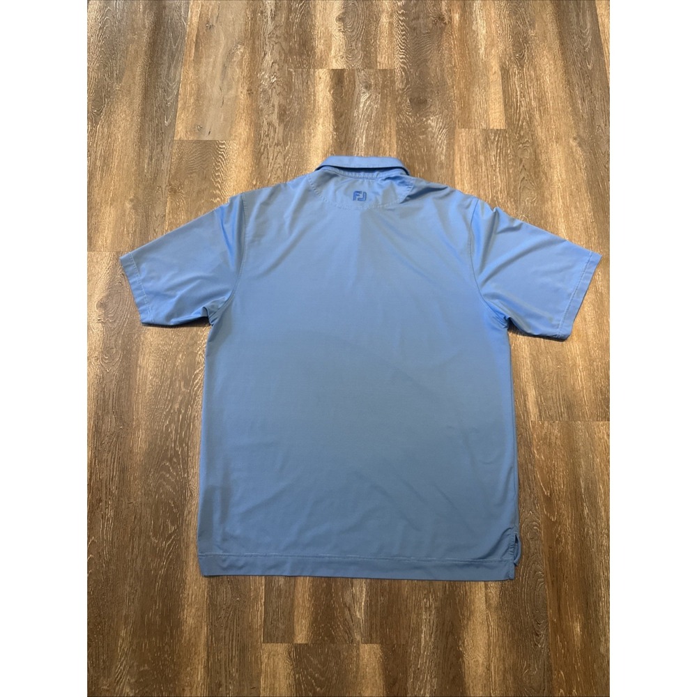 FootJoy Short Sleeve Performance Golf Polo Shirt Men's Large Blue Solid - Picture 2 of 7